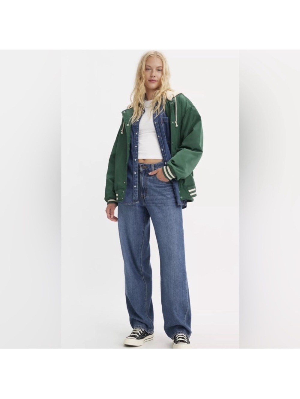 Levi's Women's Blue High-Rise Wide Leg Jeans